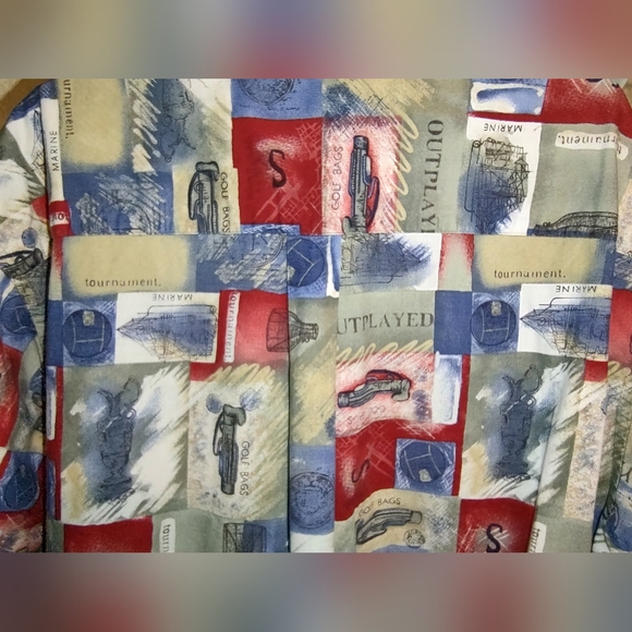 Players by Van Heusen XL Cotton Short Sleeve Shirt Eye-Catching Pattern - Picture 2 of 16